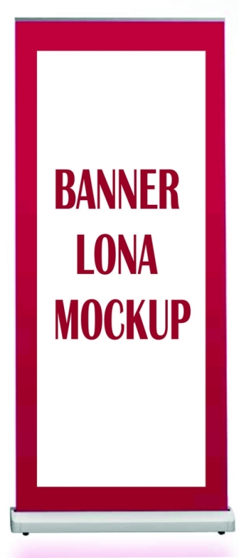 Banner Lona Mockup Lapa - Banner de Lona com Ilhós